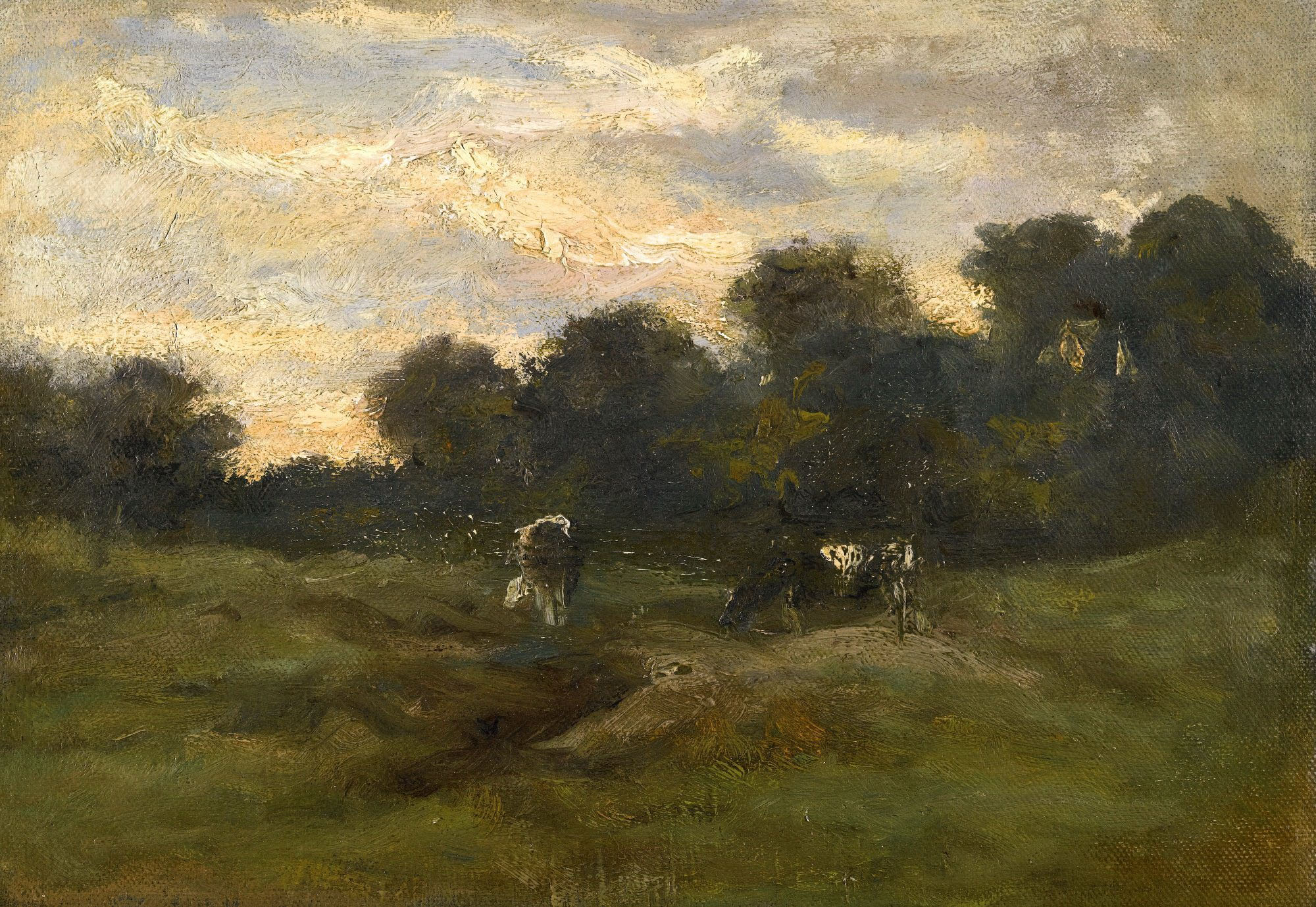 Винсент Ван Гог. "Пастбище с коровами". 1883. Частная коллекция.