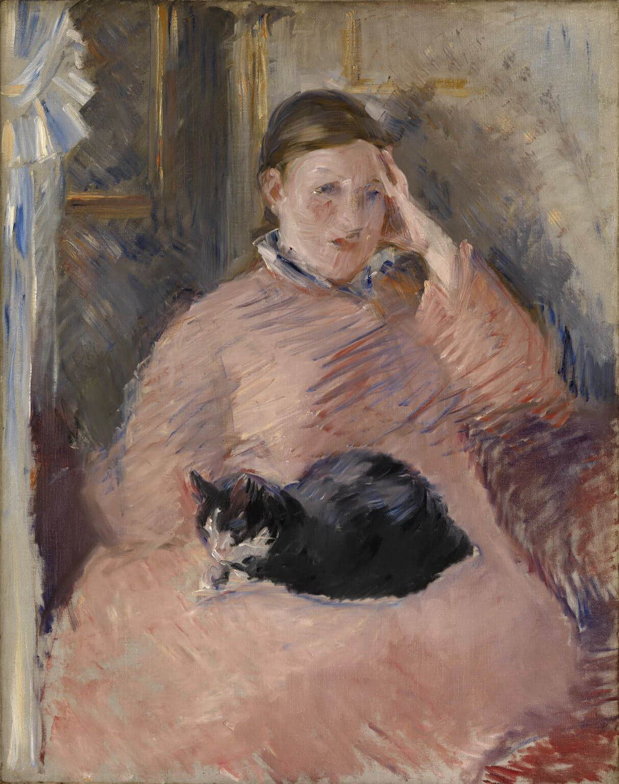 Эдуард Мане. "Женщина с кошкой (Портрет мадам Мане)". Около 1880. Галерея Тейт, Лондон.