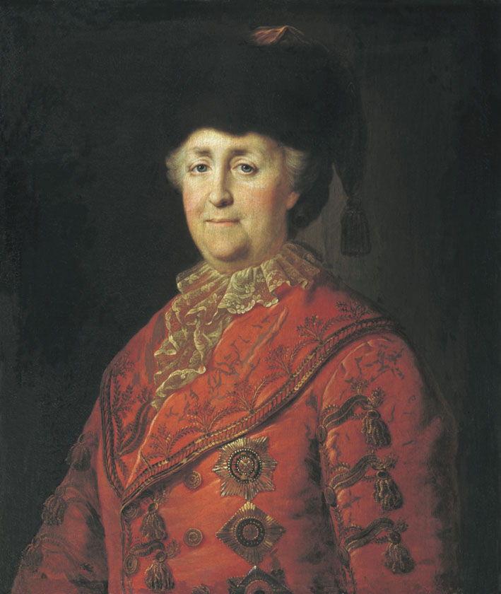 Михаил Шибанов. Портрет Екатерины II в дорожном костюме. 1787.