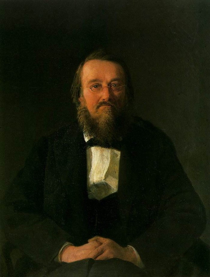 Николай Николаевич Ге. "Портрет историка Костомарова". 1878.
