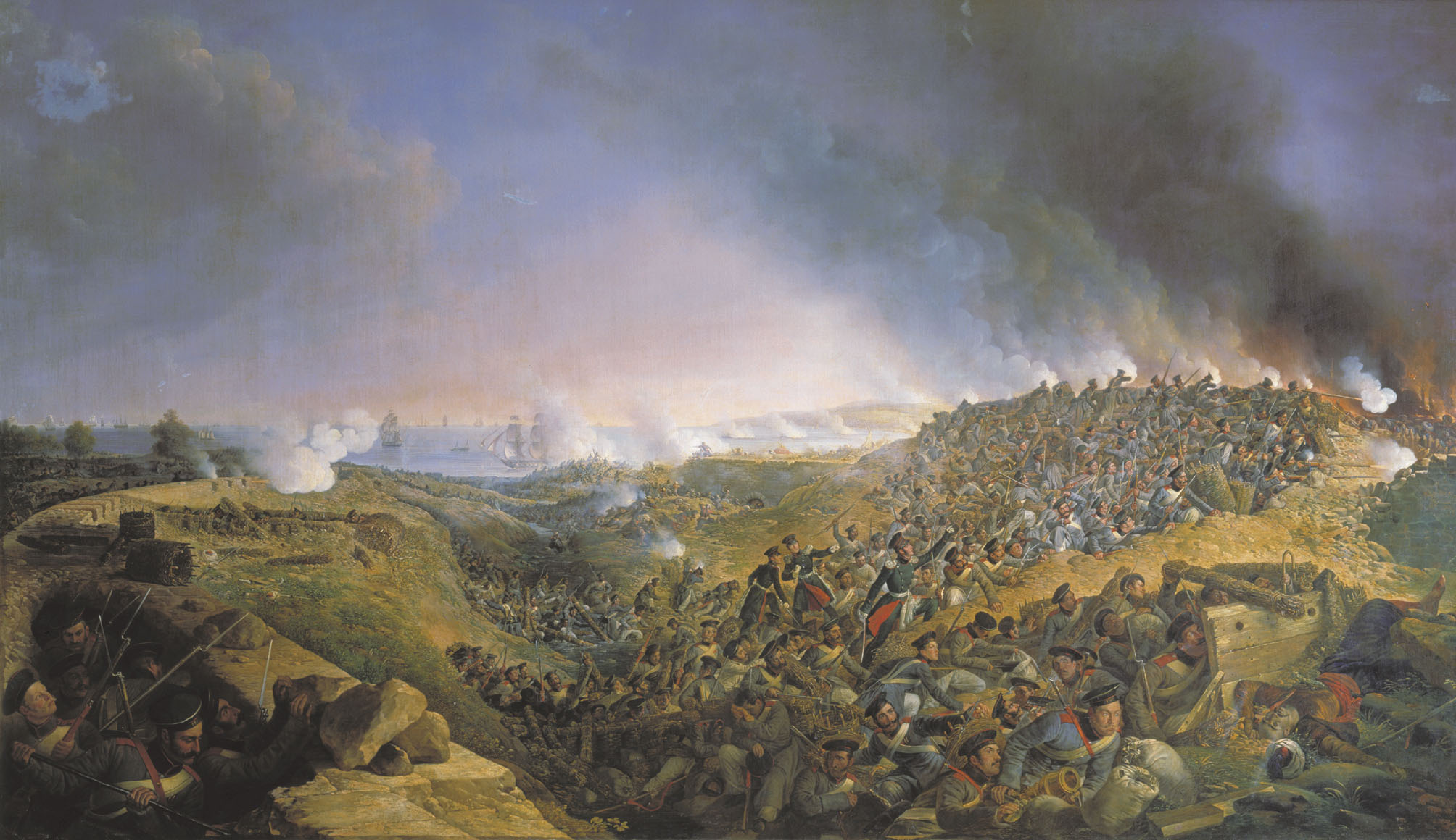Александр Зауервейд. Инженерная атака крепости Варна сапёрным батальоном 23 сентября 1828 года. 1836.