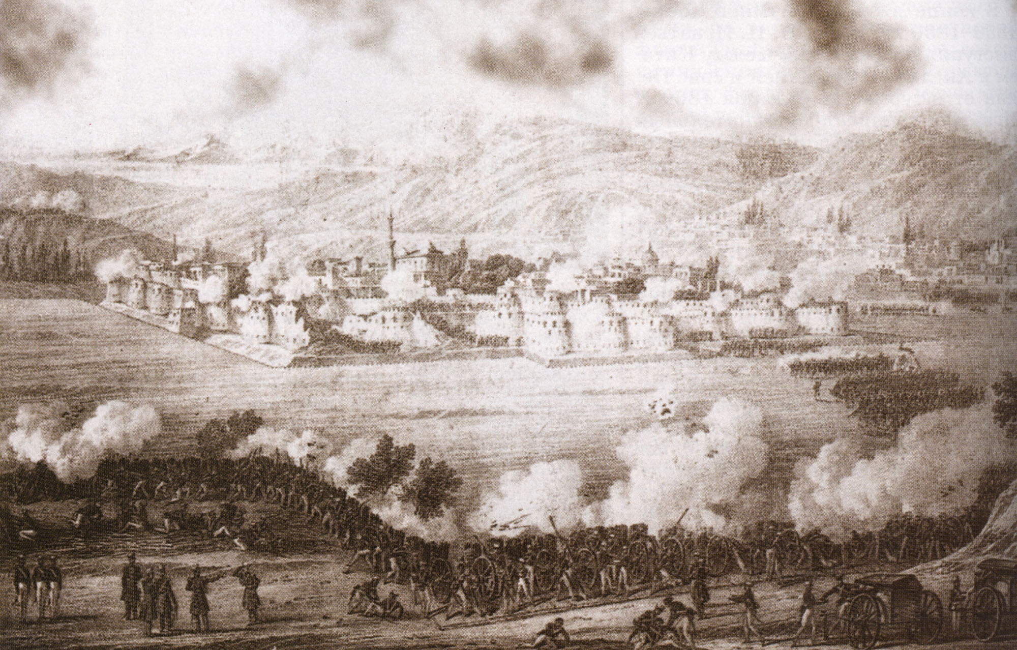 К. Беггров с оригинала В. И. Мошкова. Взятие штурмом крепости Эривань 1 октября 1827 года. Конец 1820-х.