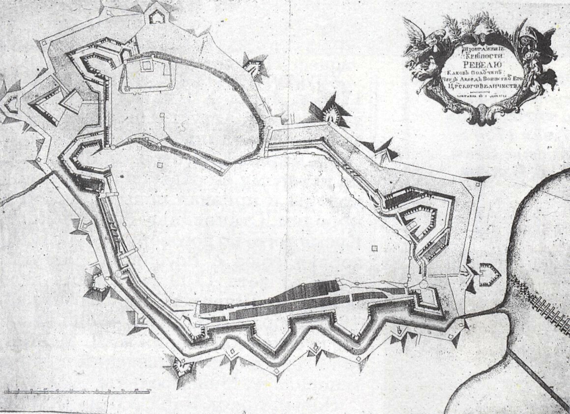 Мастерская П. Пикарта. План крепости Ревель. 1710.