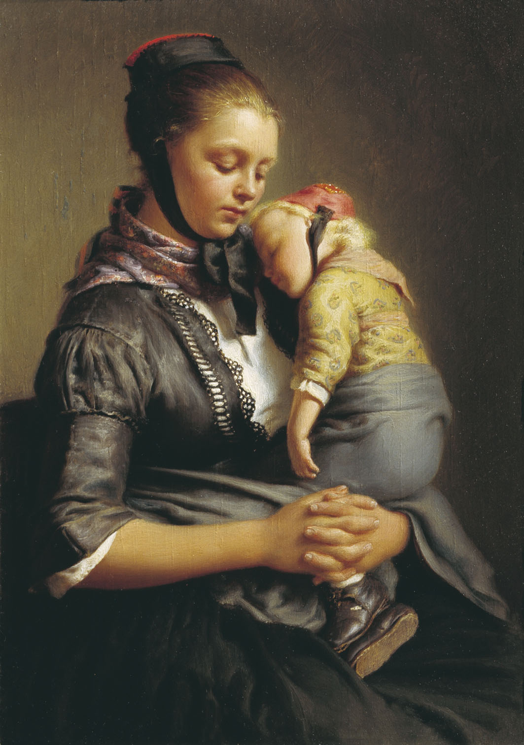 Евграф Рейтерн. Крестьянка из Вилленсхаузена с уснувшим ребёнком на руках. 1843.