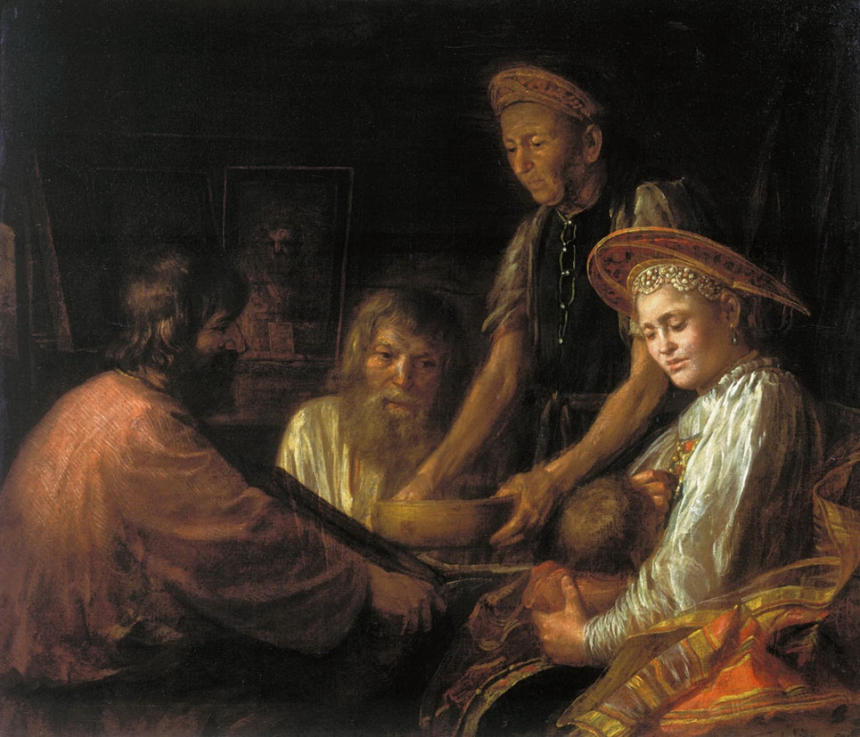 Михаил Шибанов. Крестьянский обед. 1774.