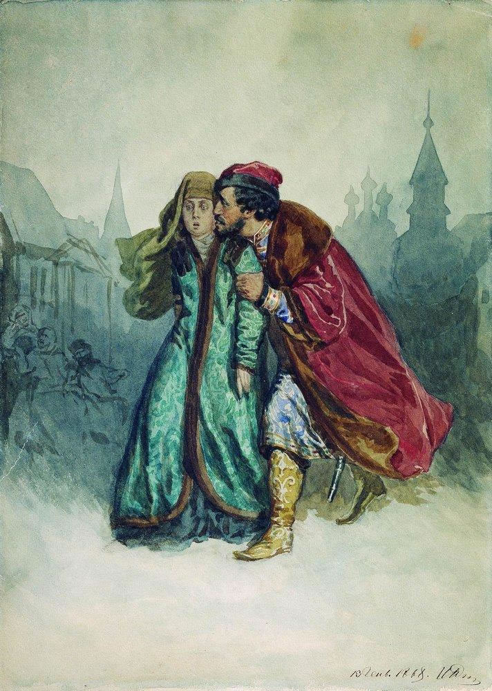 Илья Репин. Купец Калашников. 1868.
