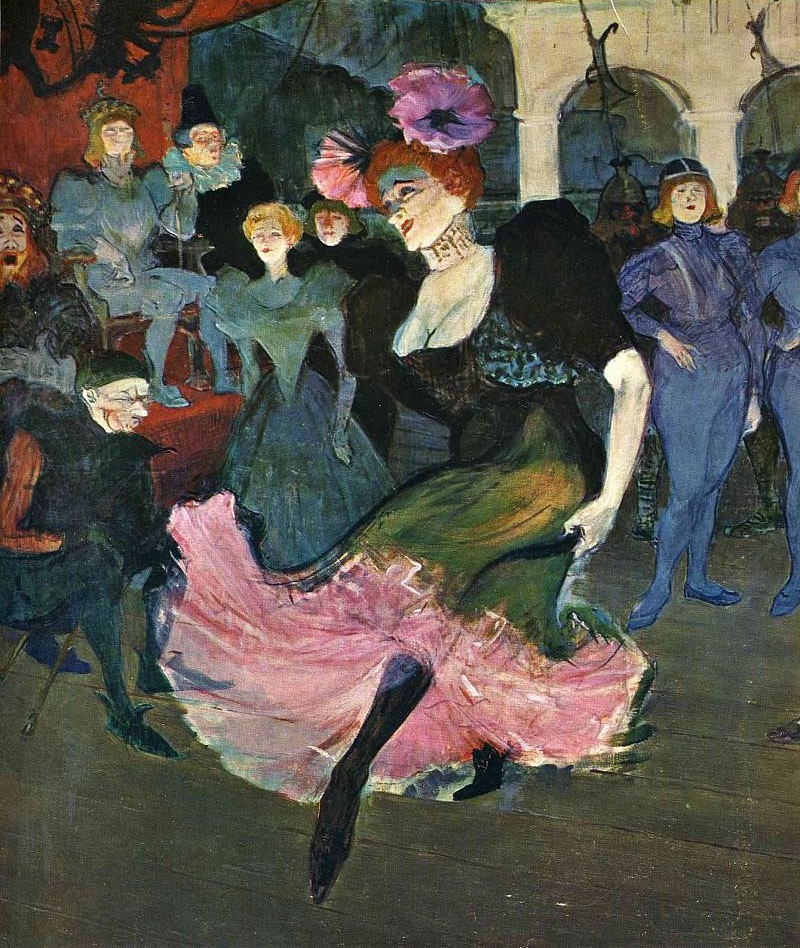 Анри де Тулуз-Лотрек. "Марсель Лендер, танцующая болеро в оперетте "Хильперик". Фрагмент. 1895.