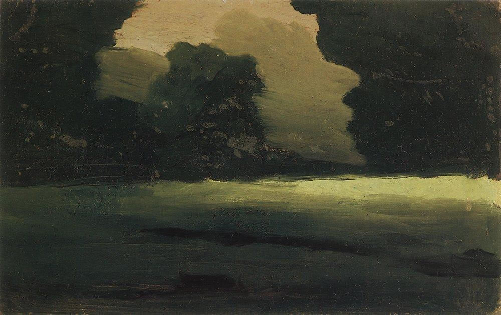 Архип Куинджи. Поляна в лесу. Туман. 1898-1908.