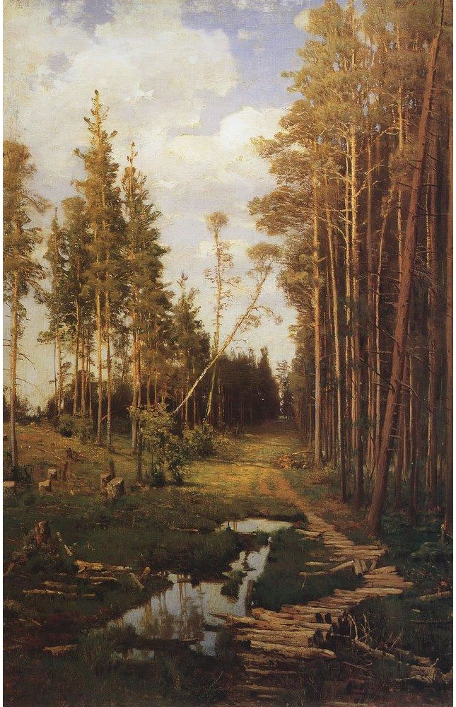 Алексей Кондратьевич Саврасов. "Просека в сосновом лесу". 1883.