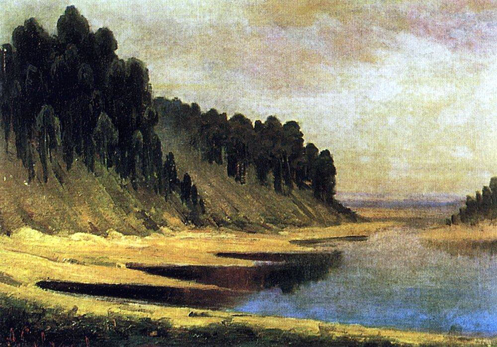 Алексей Кондратьевич Саврасов. "Лесистый берег реки Москвы". 1859.