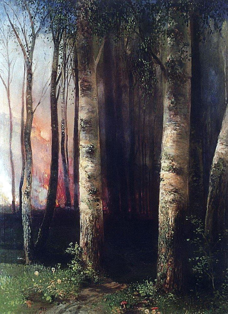 Алексей Кондратьевич Саврасов. "Пожар в лесу". 1883.