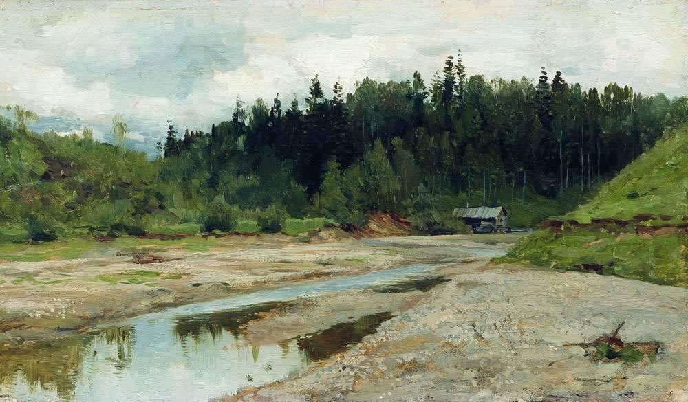 Исаак Ильич Левитан. "Лесная речка". 1886-1887.