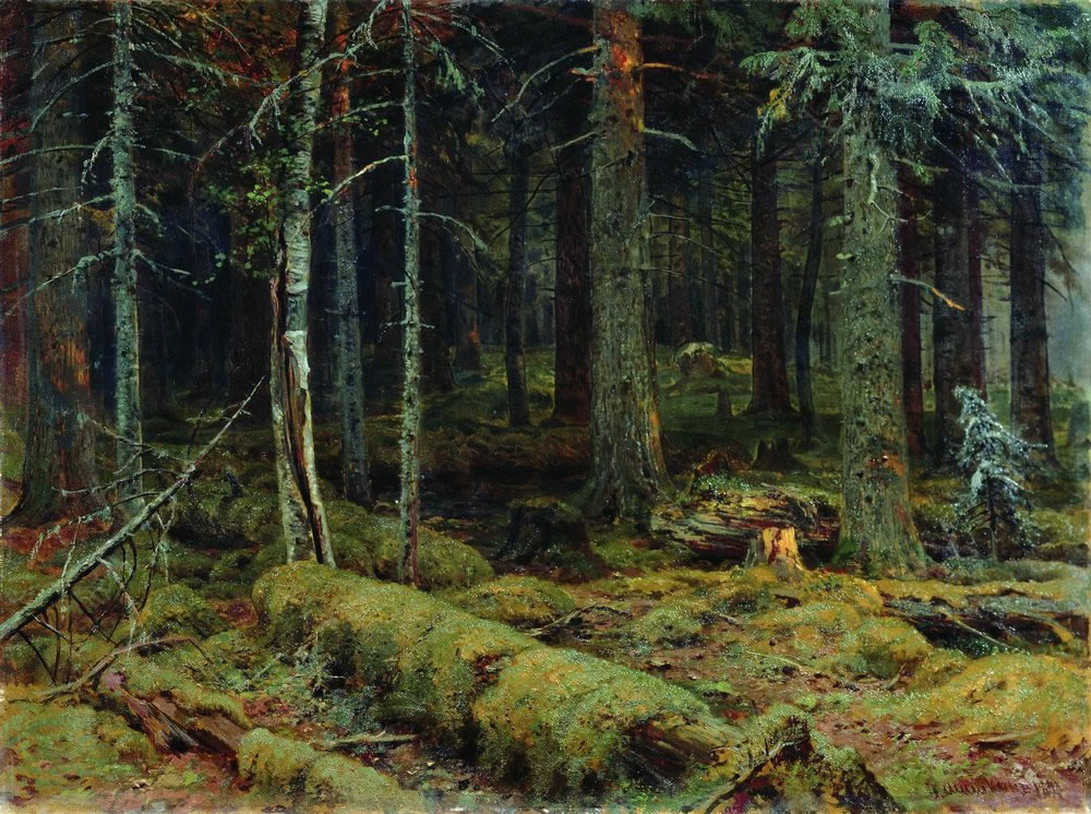 Иван Шишкин. Тёмный лес. 1890.