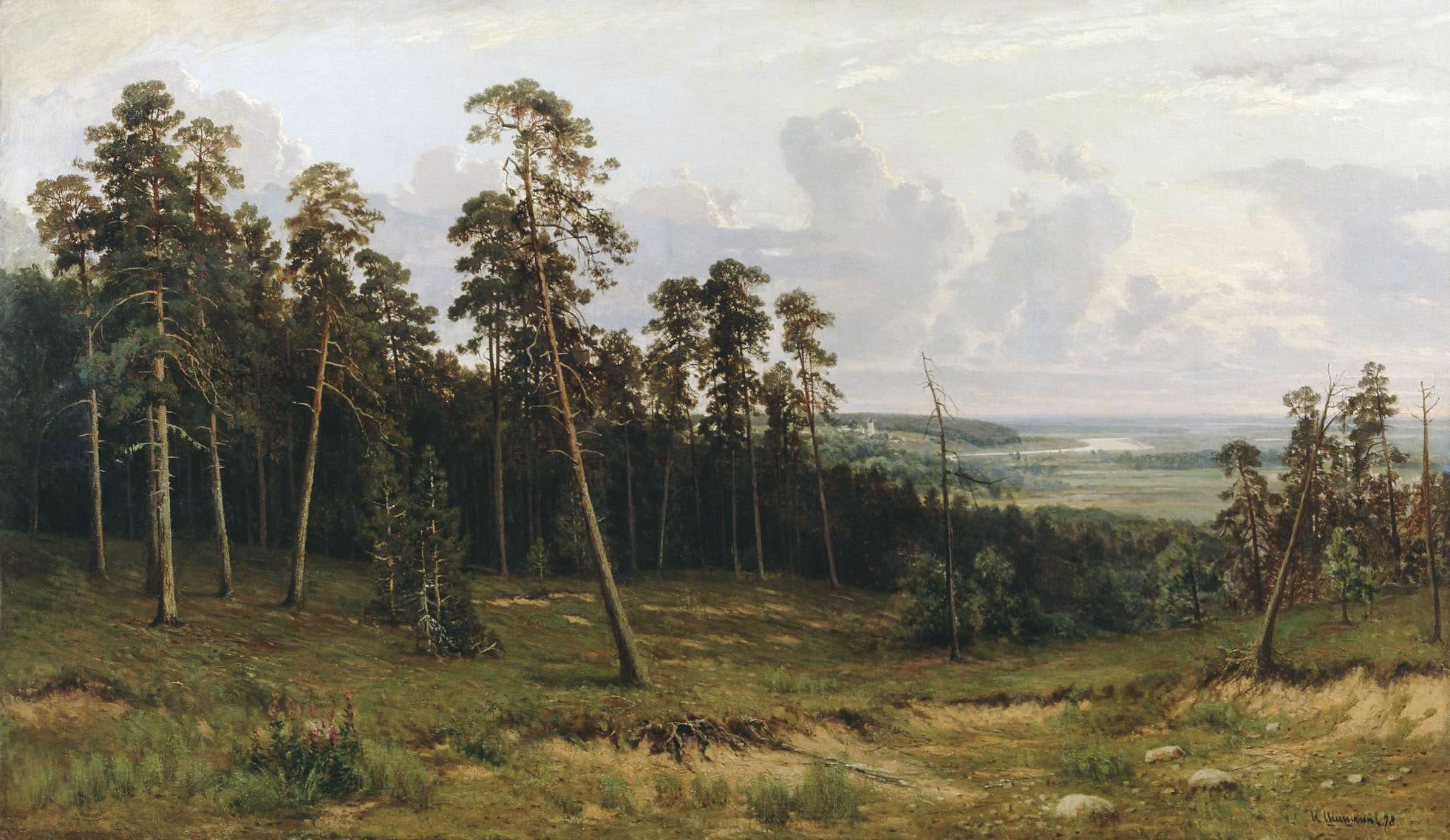 Иван Шишкин. Богатый лог (Пихтовый лес на реке Каме). 1877.