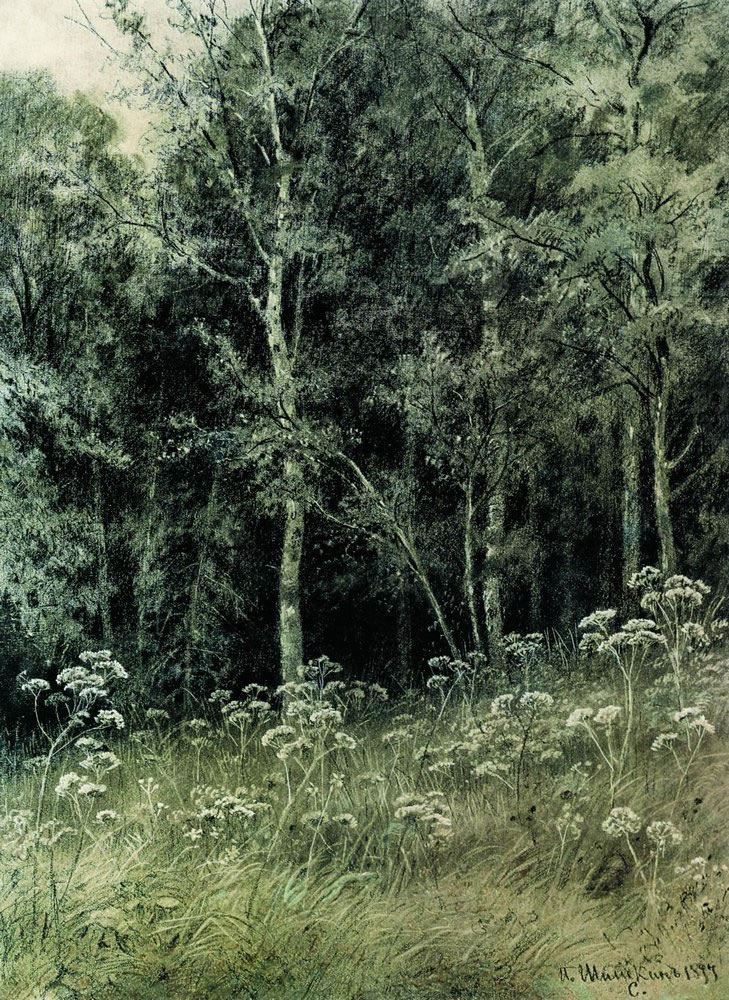 Иван Шишкин. Цветы в лесу. 1877.