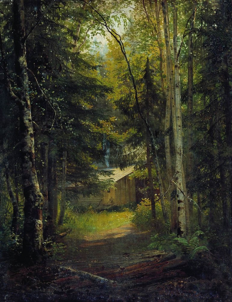 Иван Шишкин. Сторожка в лесу. 1870-е.