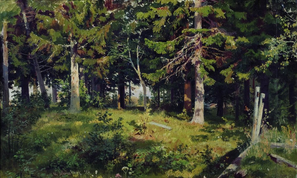 Иван Шишкин. Поляна в лесу. 1889.