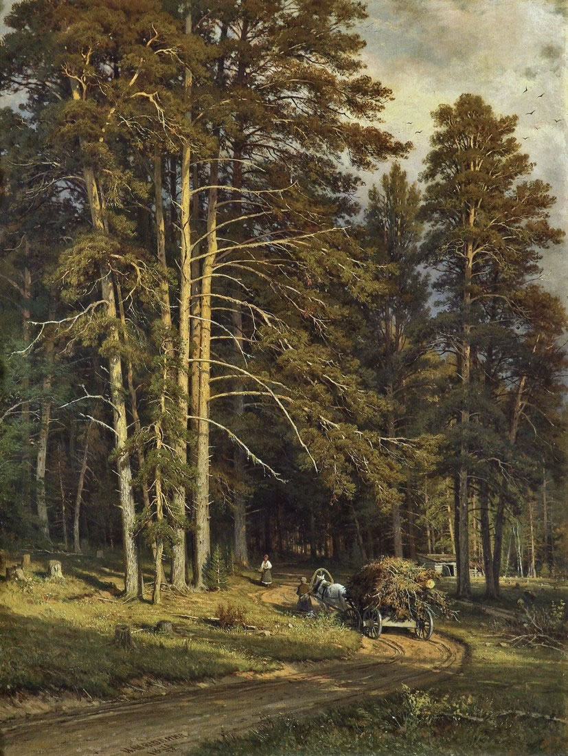 Иван Шишкин. Лесная дорога. 1871-1872.