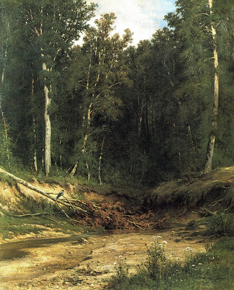 Иван Шишкин. Лесной ручей (Чернолесье). 1874.