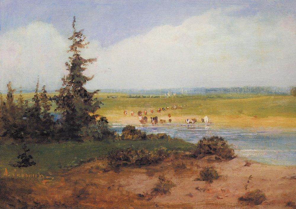 Алексей Кондратьевич Саврасов. "Летний пейзаж". 1850-е.
