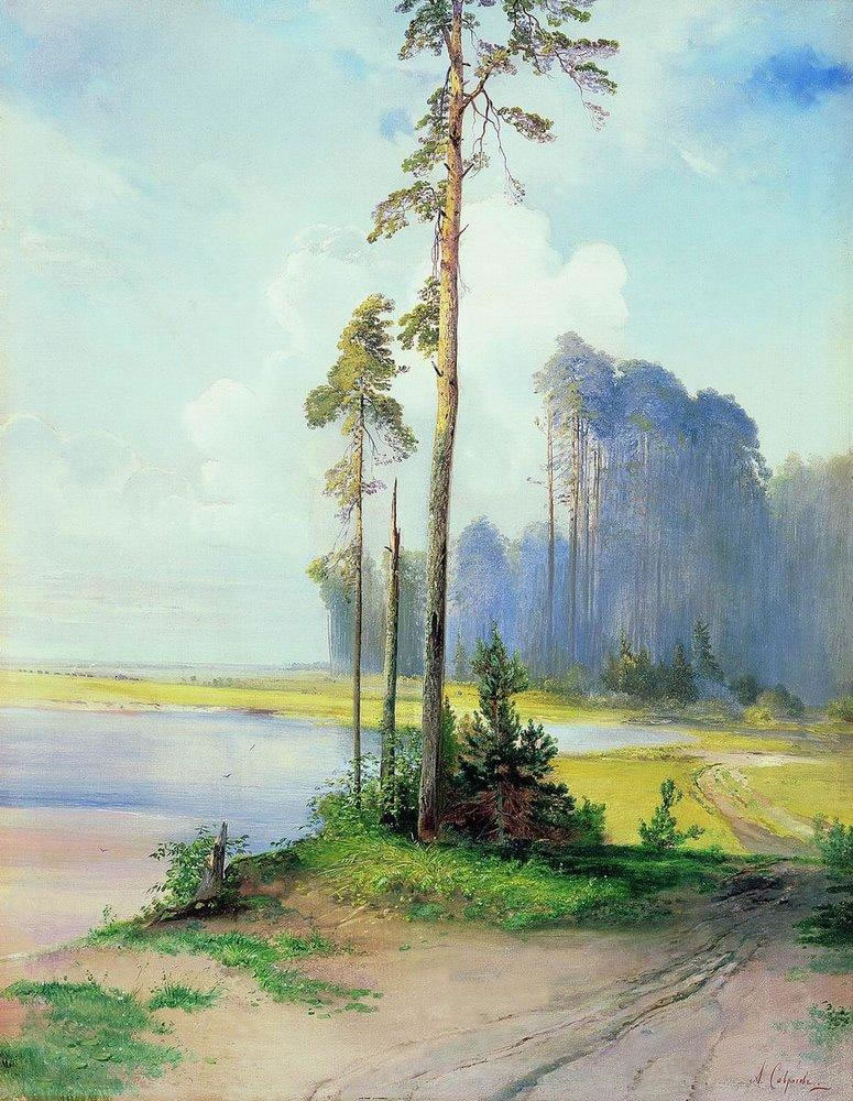 Алексей Кондратьевич Саврасов. "Летний пейзаж. Сосны". 1880-е.