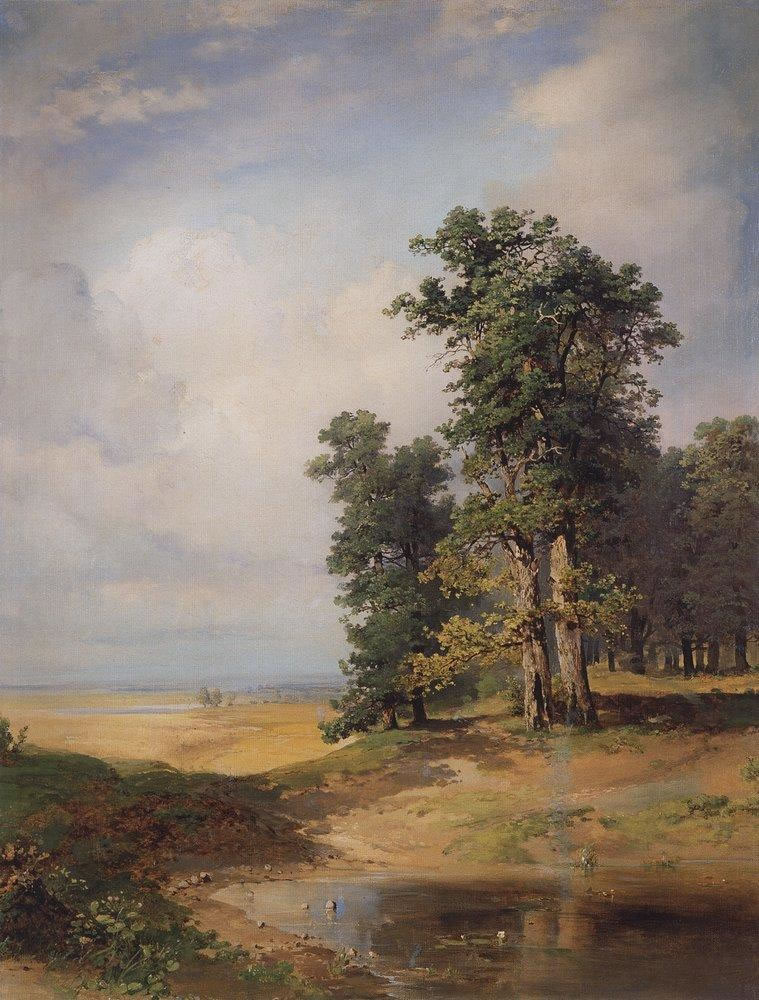 Алексей Саврасов. Летний пейзаж с дубами. Середина 1850-х.