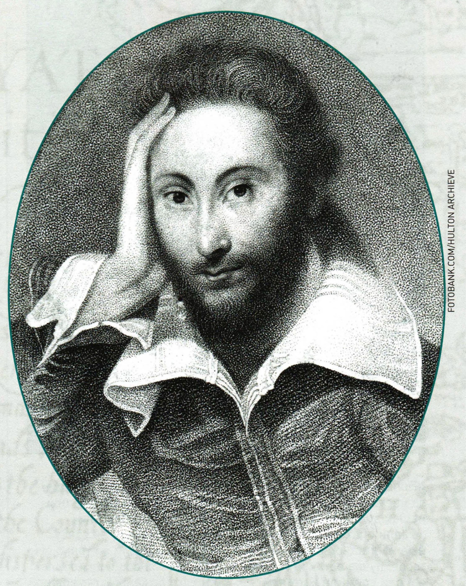 Прижизненное изображение Уильяма Шекспира.