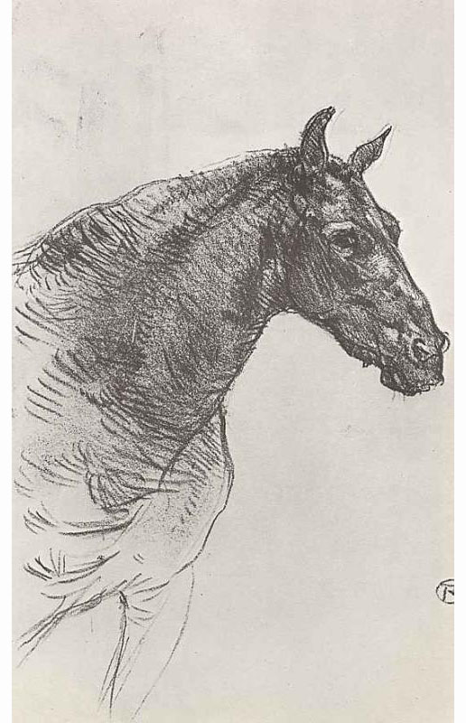Анри де Тулуз-Лотрек. "Старая лошадь". 1898.
