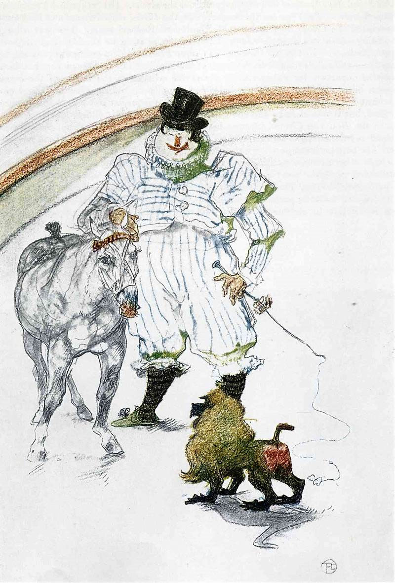 Анри де Тулуз-Лотрек. "Лошадь и дрессированная обезьяна". 1899. Музей искусств, Чикаго.