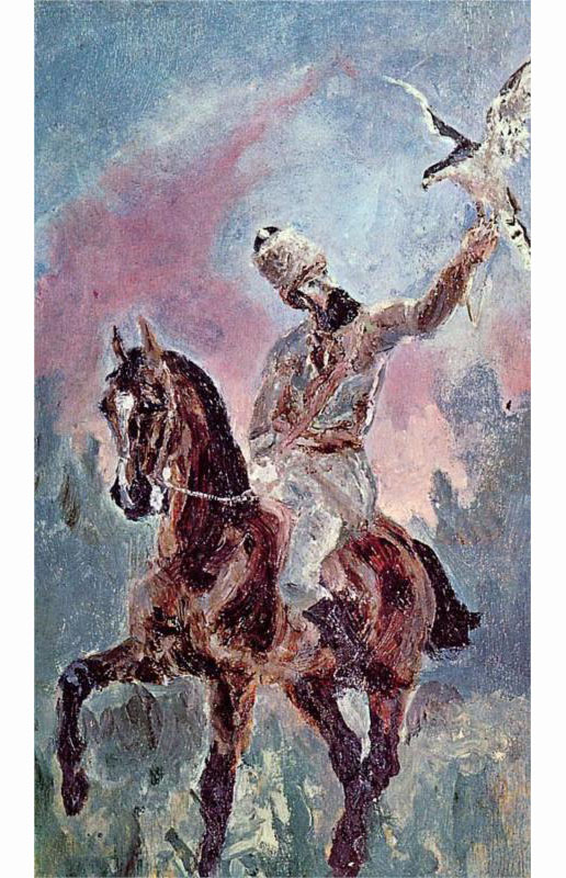 Анри де Тулуз-Лотрек. "Отец художника верхом на лошади". 1881.