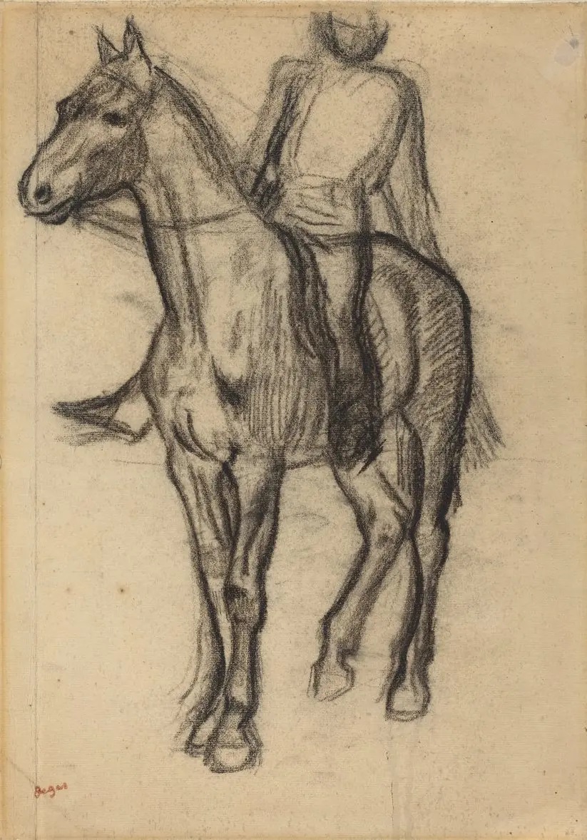 Эдгар Дега. "Лошадь и всадник". Эскиз. 1878. Национальная галерея искусства, Вашингтон.