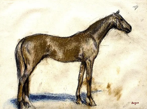 Эдгар Дега. "Скаковая лошадь". 1885. Институт искусств Стерлинга и Франсин Кларк, Уильямстаун.