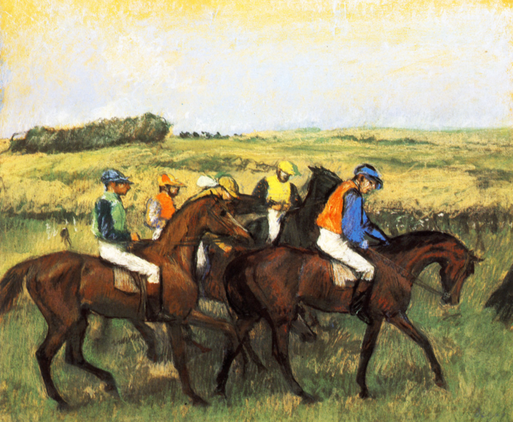 Эдгар Дега. "Лошади на скачках". 1888. Кунстхаус, Цюрих.