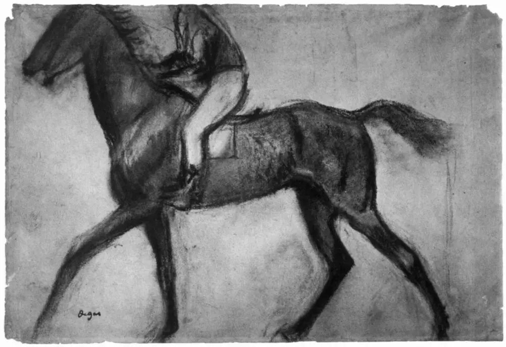 Эдгар Дега. "Жокей на идущей рысью лошади, в профиль". 1888. Музей Бойманса - ван Бёнингена, Роттердам.