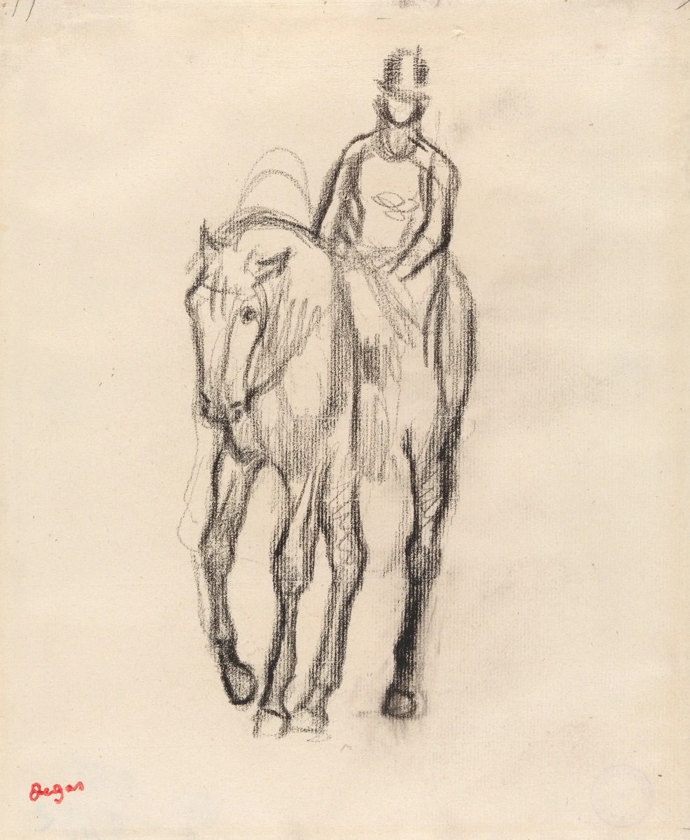 Эдгар Дега. "Всадник на лошади". Эскиз. 1880-е. Национальный музей искусств, архитектуры и дизайна, Осло.