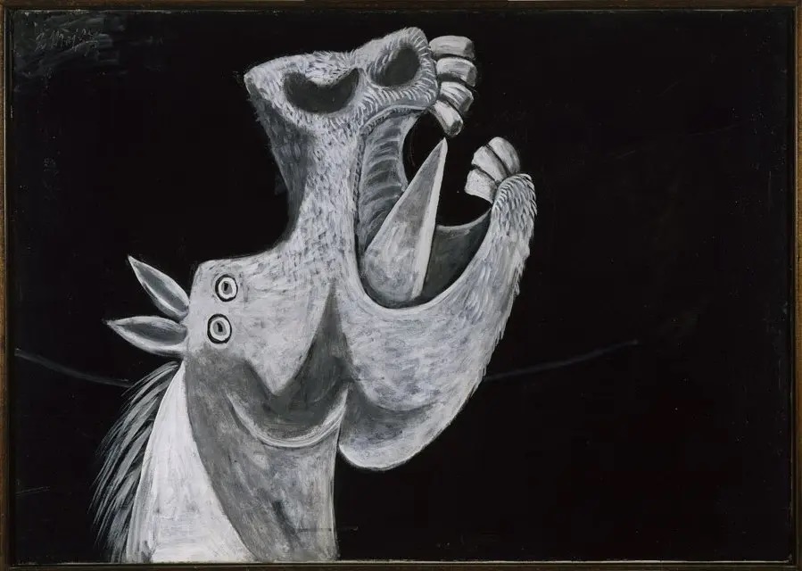 Пабло Пикассо. "Голова лошади". Эскиз к "Гернике". 1937. Центр искусств королевы Софии, Мадрид.
