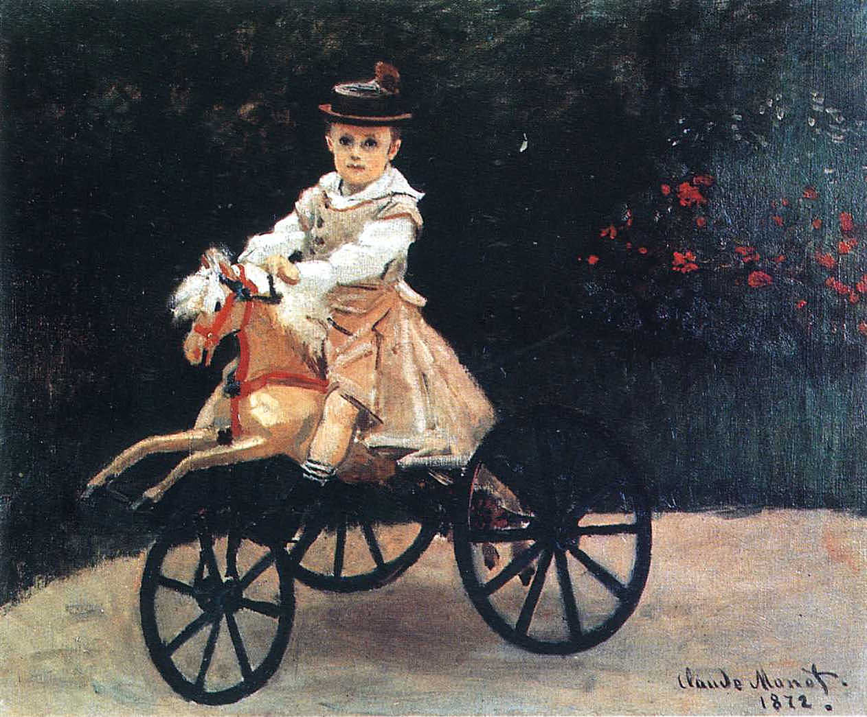 Клод Моне. "Жан Моне на механической лошадке". 1872. Музей Метрополитен, Нью-Йорк.
