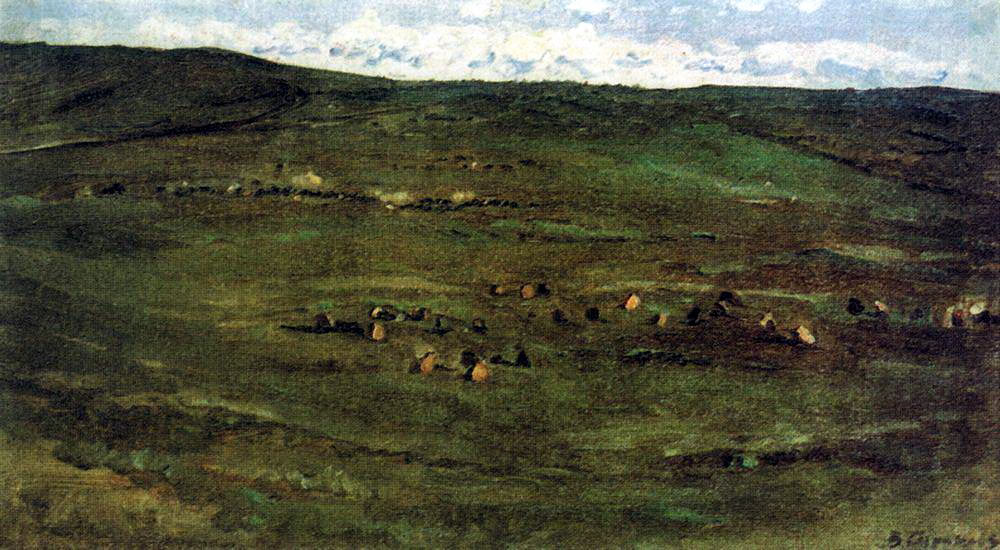 Василий Иванович Суриков. "Табун лошадей в Барабинской степи". 1890-е.
