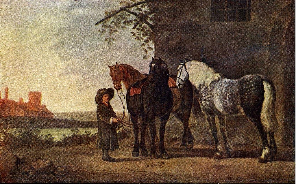 Альберт (Альбрехт) Кейп. "Лошади". XVII век. Эрмитаж, Санкт-Петербург.