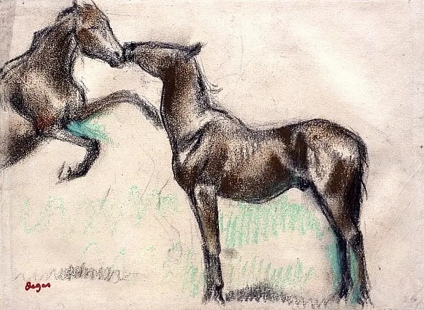 Эдгар Дега. "Две лошади". 1885. Институт искусств Стерлинга и Франсин Кларк, Уильямстаун.