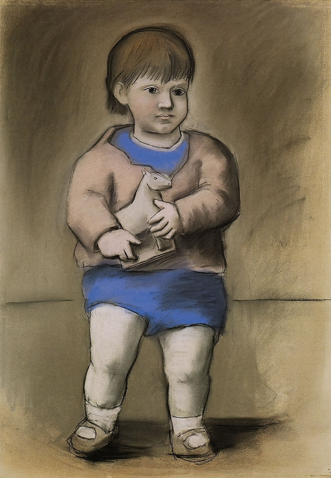 Пабло Пикассо. "Ребёнок с деревянной лошадкой (Пауло). 1923. Частная коллекция.