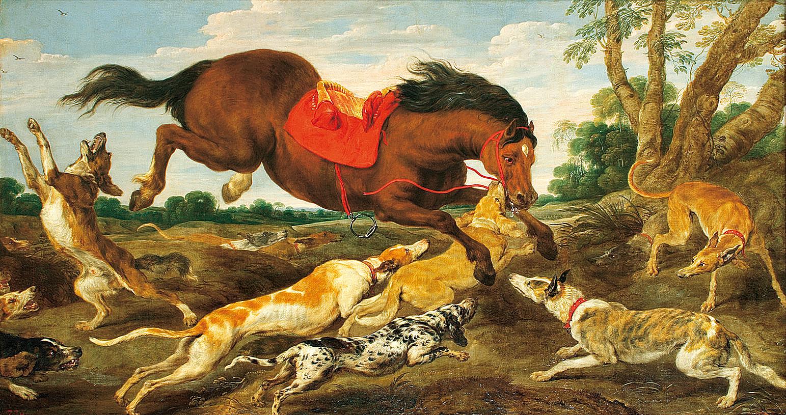 Паувель (Пауль) де Вос, Ян Вильденс. "Взбесившаяся лошадь". Эрмитаж, Санкт-Петербург.