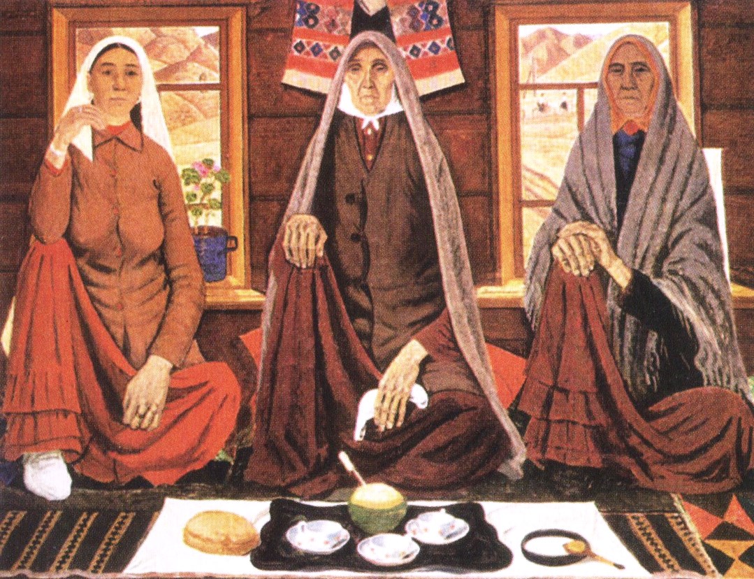 Ахмат Фаткуллович Лутфуллин. "Три женщины". 1969.