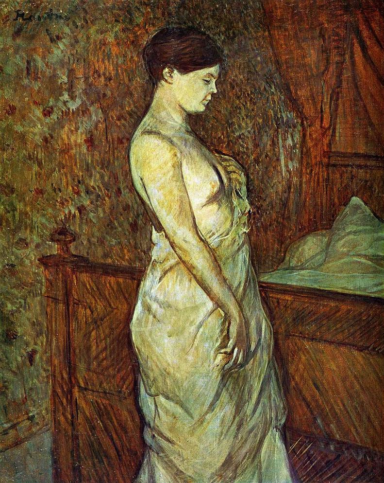 Анри де Тулуз-Лотрек. "Мадам Пупуль в спальне". 1889.