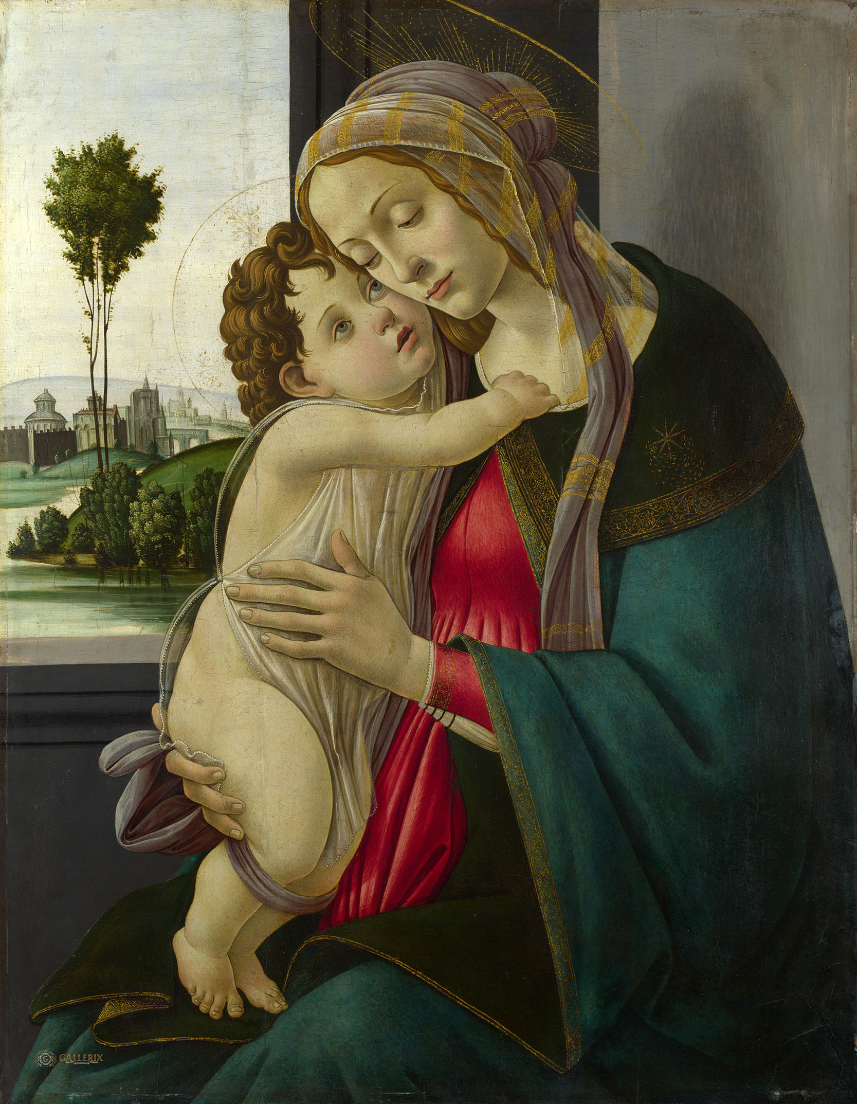 Сандро Боттичелли, мастерская. "Мадонна с Младенцем". 1475-1500. Национальная галерея, Лондон.