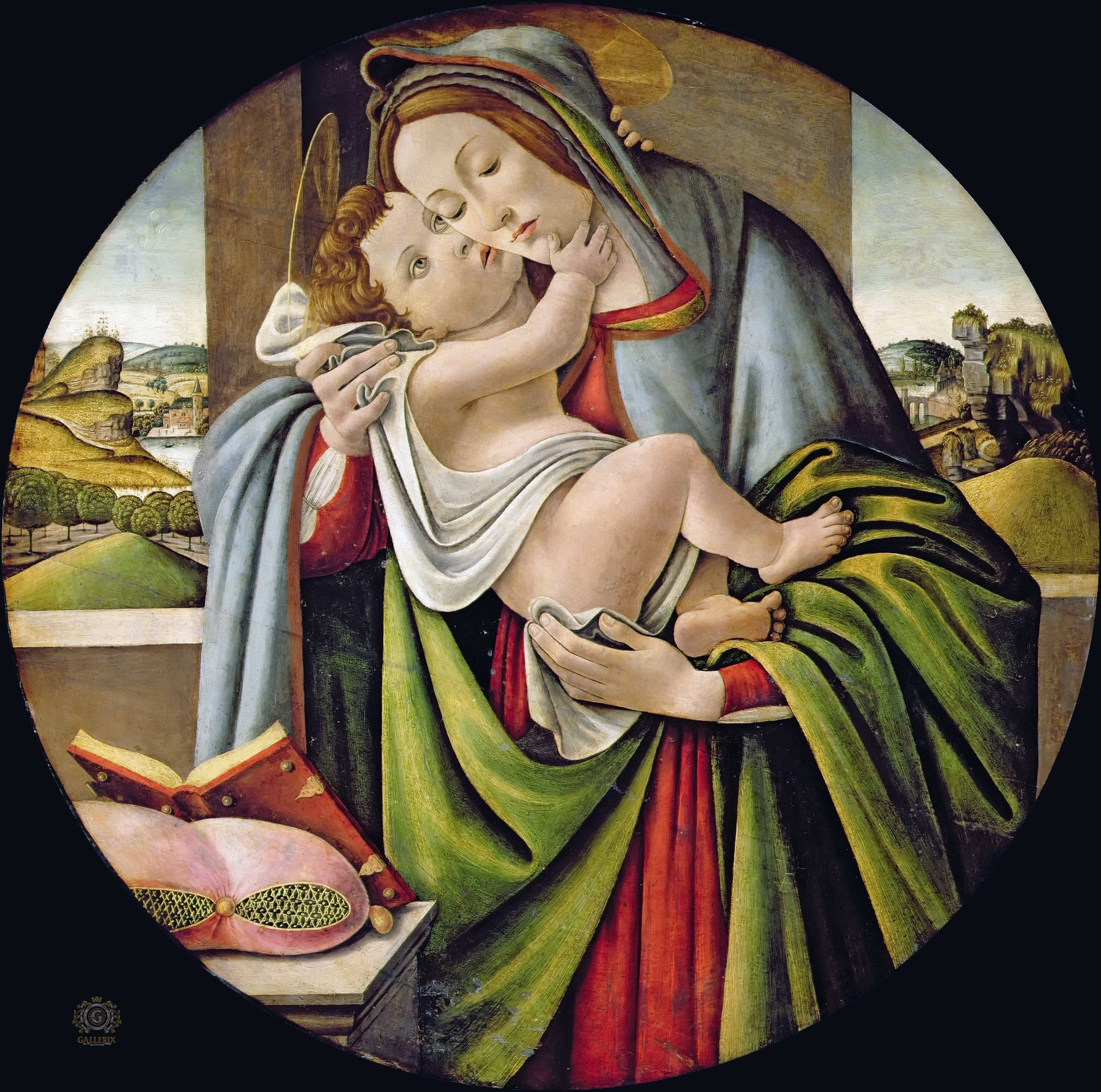 Сандро Боттичелли, мастерская. "Мадонна с Младенцем". Музей Фицуильяма, Кембридж.