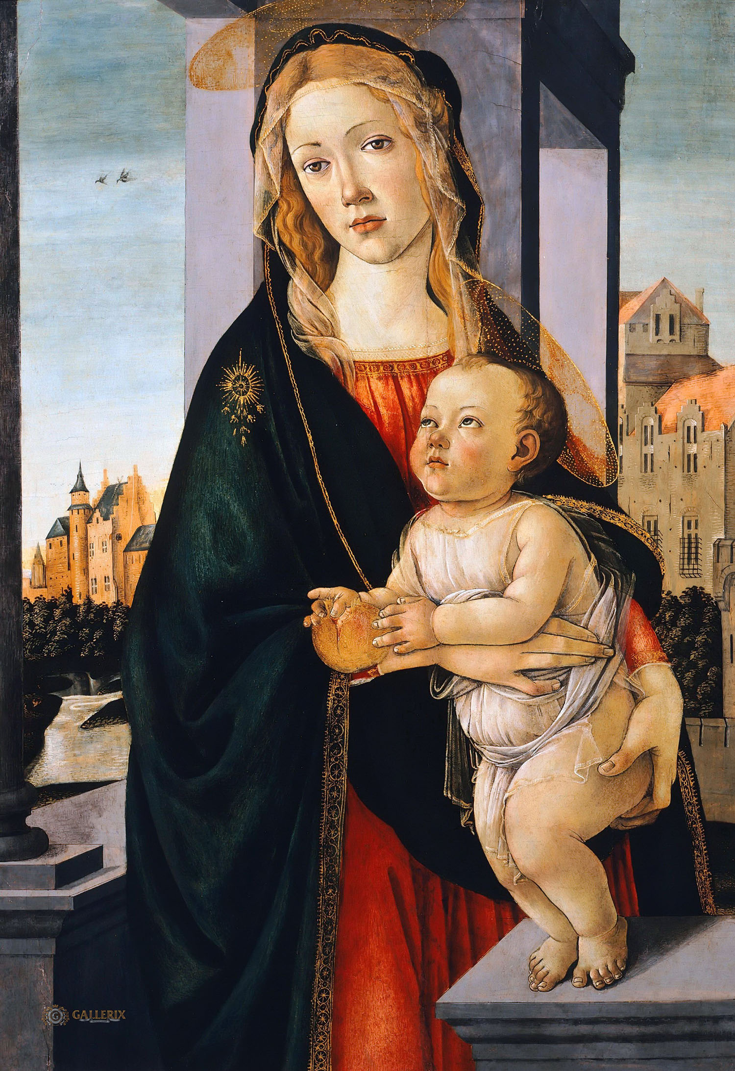 Сандро Боттичелли, школа. "Мадонна с Младенцем". Савойская галерея, Турин.
