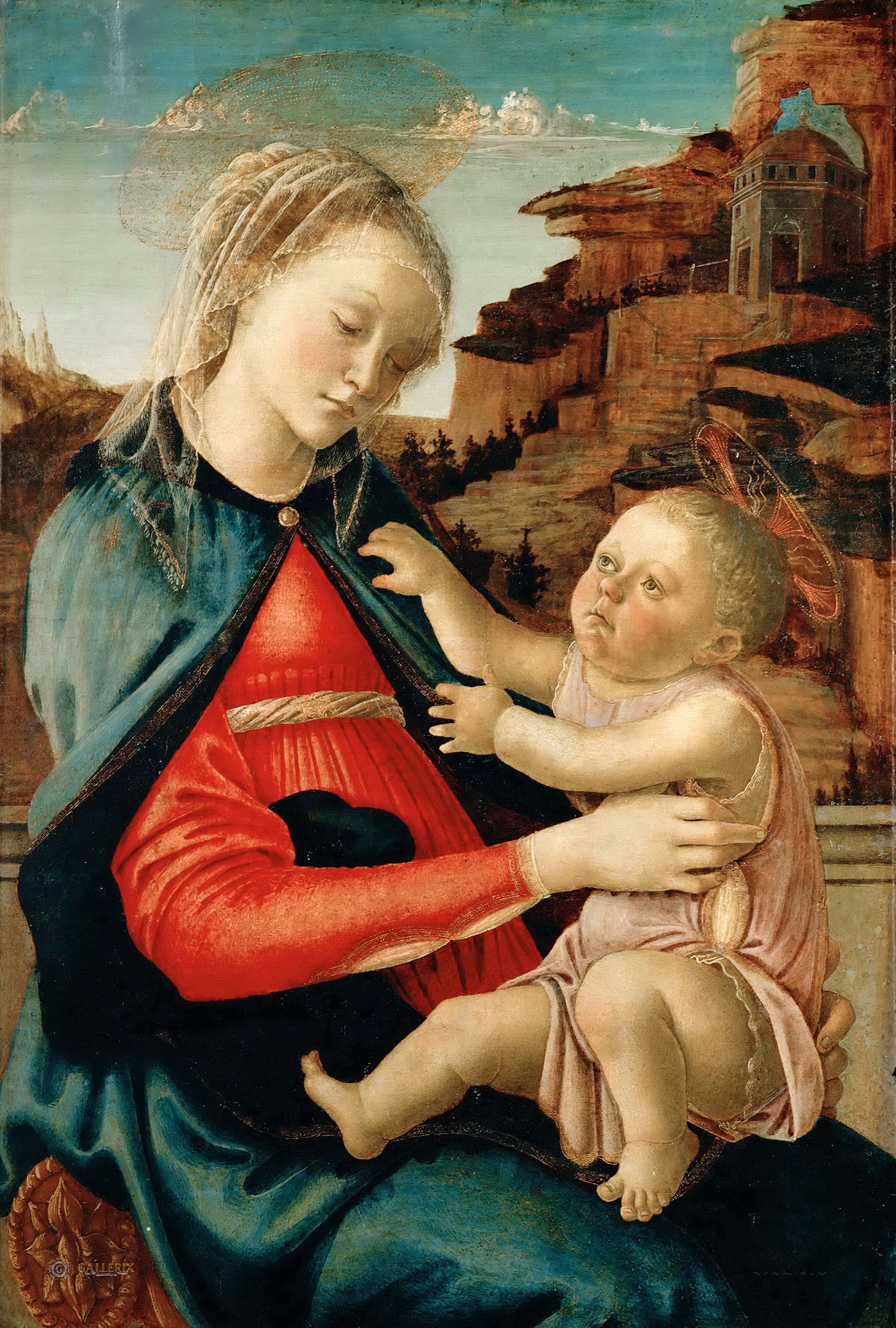 Сандро Боттичелли. "Мадонна с Младенцем (Мадонна Гвиди из Фаэнцы)". 1465-1470. Лувр, Париж.