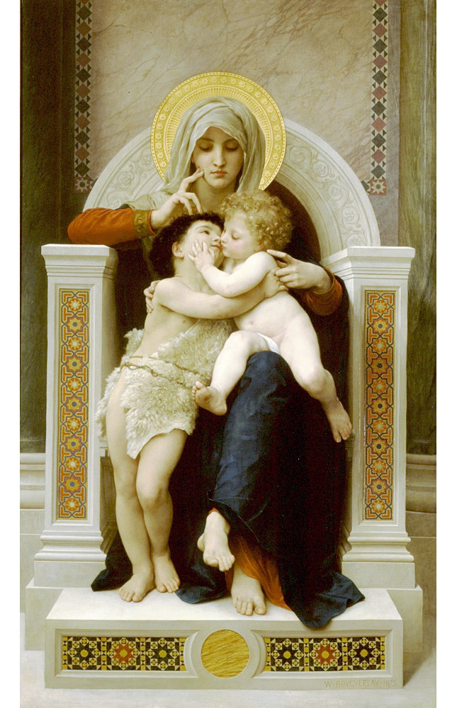 Адольф Вильям Бугро. "Мадонна с Младенцем и Иоанном Крестителем". 1875. Частная коллекция.