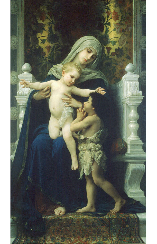 Адольф Вильям Бугро. "Мадонна с Младенцем и Иоанном Крестителем". 1881. Частная коллекция.